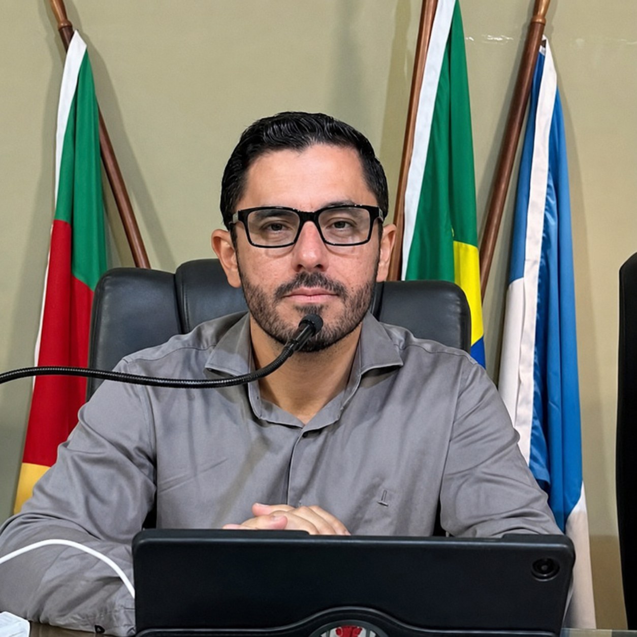 Marcelo Bagé durante sessão na Câmara Municipal